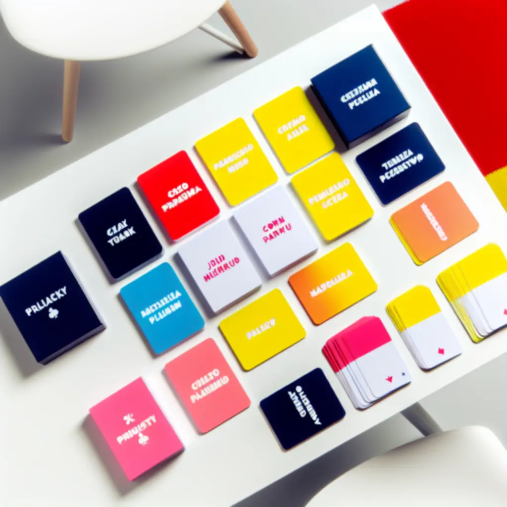 Kolorowe talie kart z różnymi motywami do wyboru