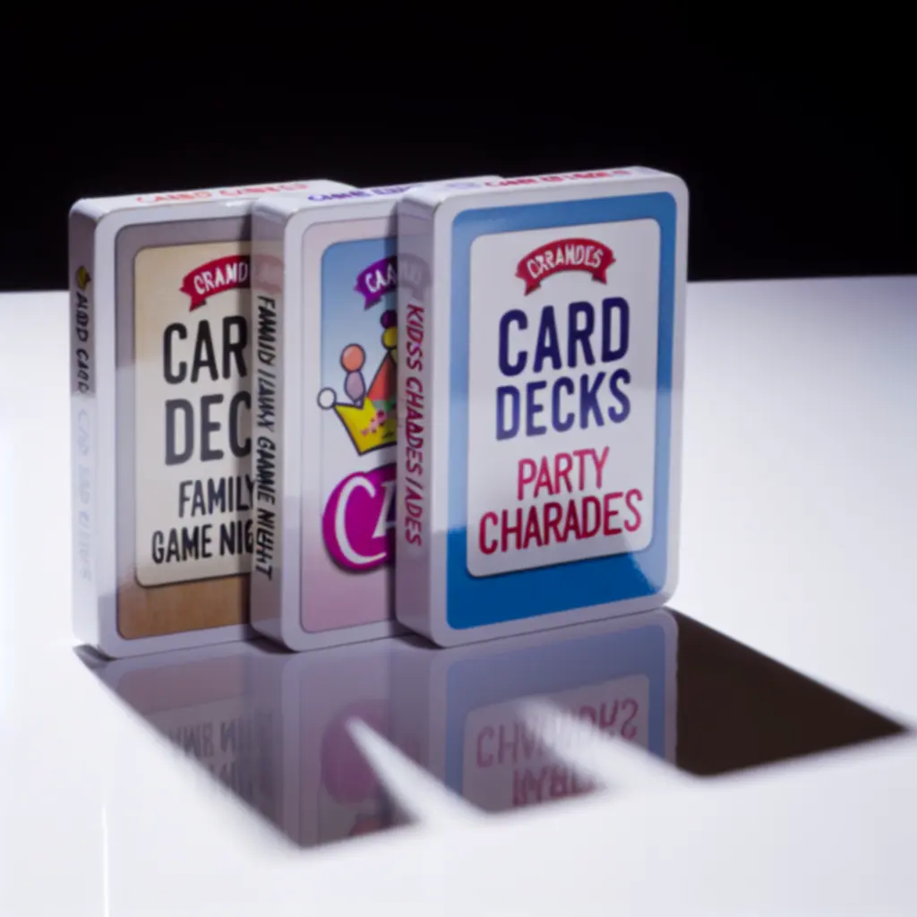 Różne tematyczne talie Heads Up! wyróżnione kolorowymi grafikami