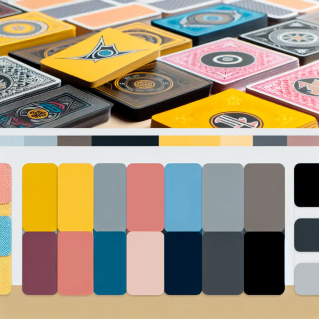 Przegląd kolorowych talii Heads Up! ułożonych w katalogu